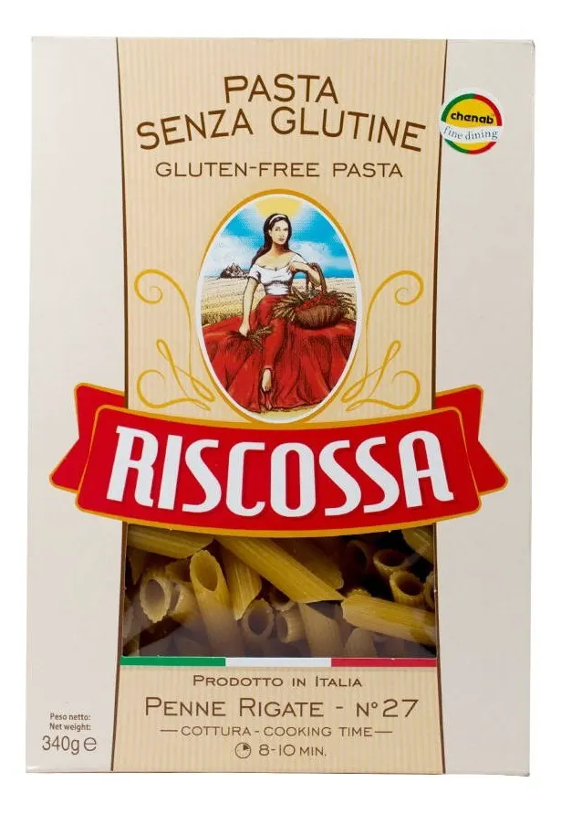 TESTO PENNE RIGATE GLUTEN FREE 340gr RISCOSSA TGK