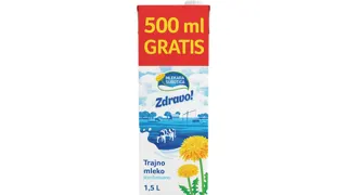 MLEKO ZDRAVO! 2% 1l+0.5l GRT TB