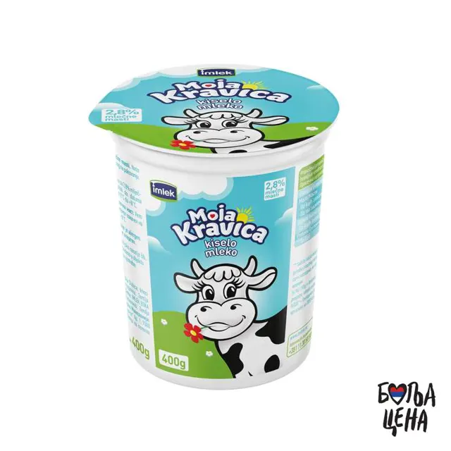 Kiselo mleko 2.8%mm Moja kravica 400g Moja kravica