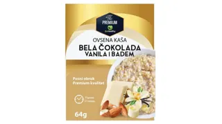 KASA OVSENA BELA COKOLADA VANILA BADEM PREMIUM GO HEALTHY 64G