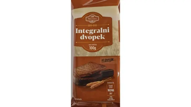 Dvopek integralni Premia 100g Maxi pekara pakovani proizovd