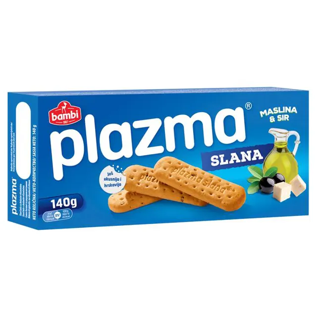 KEKS PLAZMA SLANA MASLINA I SIR 140gr BAMBI PLAZMA