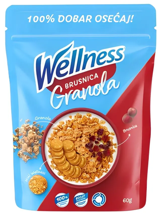 Wellness granola brusnica 60g Koncern BAMBI AD Pozarevac