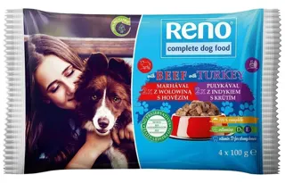 RENO POUCH DOG-BEEF 4X100g-054