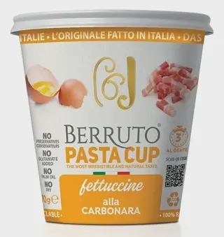 PASTA CUP FETTTUCCINE ALLA CARBONARA BERRUTO 70G