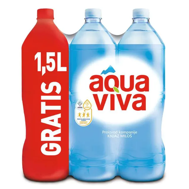 VODA AQUA VIVA 1.5L. 5+1GRATIS KNJAZ MILOŠ AQUA VIVA