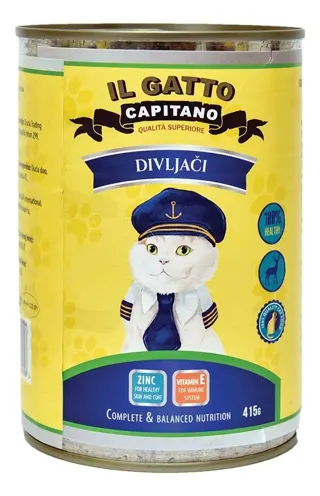 HRANA ZA MAČKE DIVLJAČ 415GR IL GATTO CAPITANO