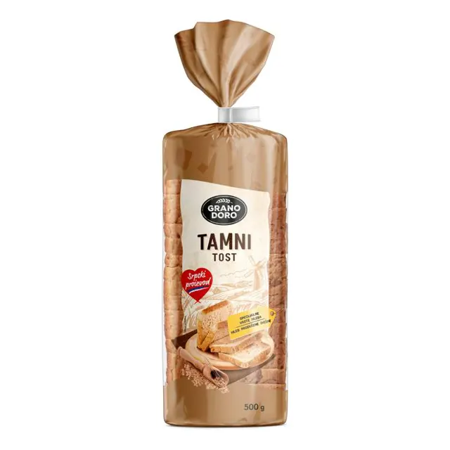 HLEB TOST TAMNI 500G GRANO DORO GRANO DORO