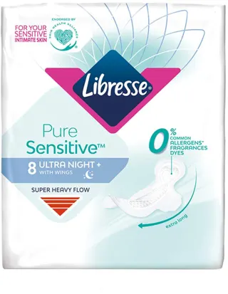 ULOŠCI ULTRA NIGHT PURE SENSITIVE 8/1 LIBRESSE