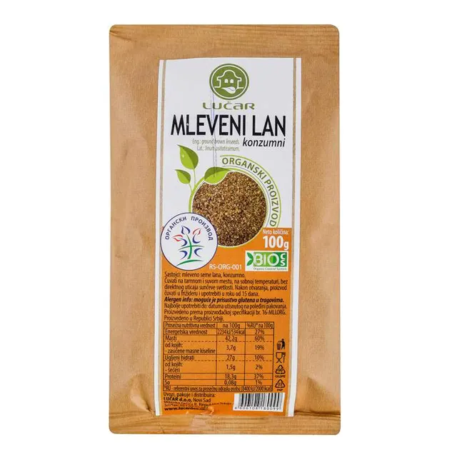 Lan mleveni organik Lucar 100gr Lucar