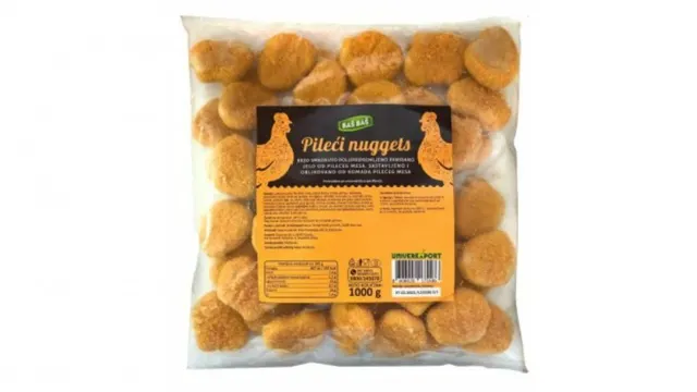 SMRZNUTO MESO PILEĆI NUGGETS BAŠ BAŠ 1KG BAS BAS