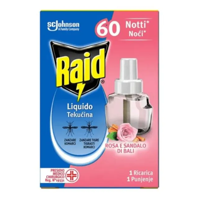 Raid ROSE tečnost za el.ap.60noći 36ml Raid