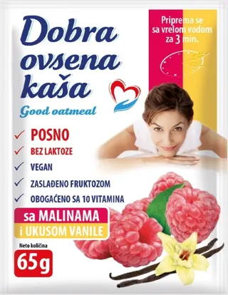 DOBRA OVSENA KASA MALINA/VANILA 60GR