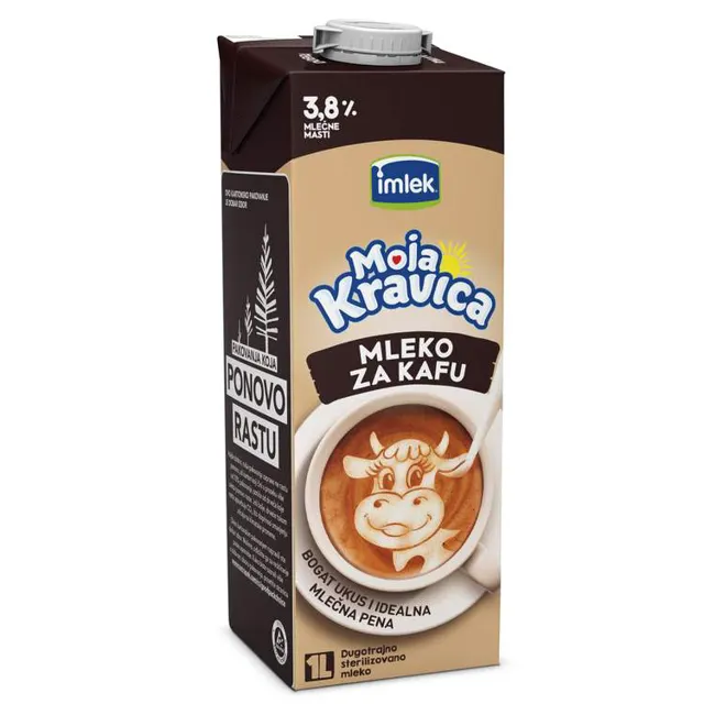 Mleko za kafu 3.8%mm Moja Kravica 1L Moja kravica