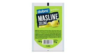 DOBRO MASLINE ZELENE BEZ KOSTICE 150GR.