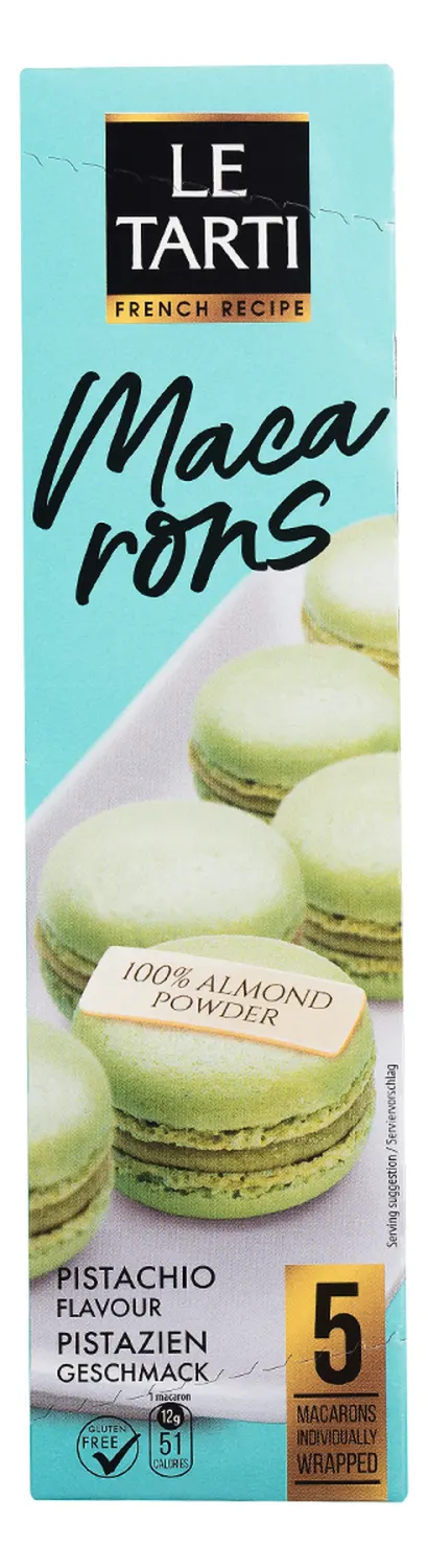 BISKVIT LE TARTI MAKARONS PISTACI 60gr SELECT FOOD
