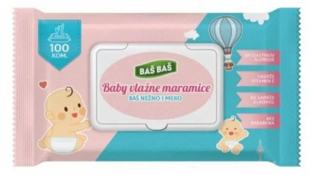 VLAŽNE MARAMICE BABY BAŠ BAŠ 100/1 BAS BAS