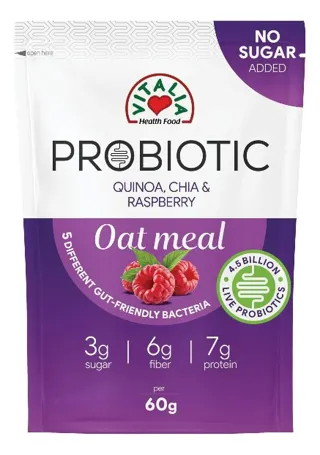 OVSENA KAŠA KINOA MALINA ČIA PROBIOTIK 60GR VITALIA