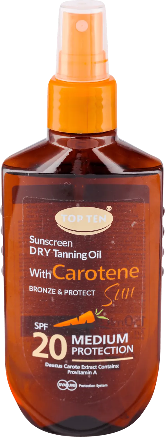 TOP TEN suvo ulje sunč.Carot.SPF20 150ml TOP TEN