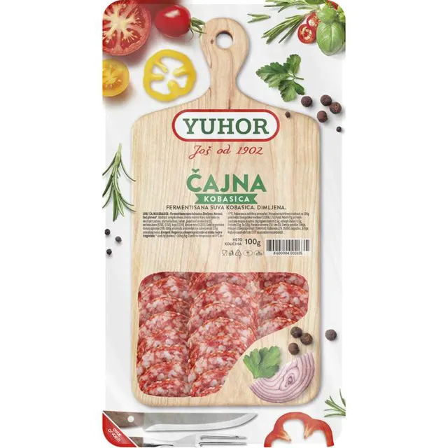 Cajna kobasica Yuhor 100g Yuhor