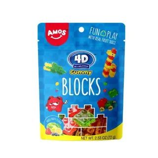 BOMBONE GUMMY AMOS 4D BLOCKS 72gr