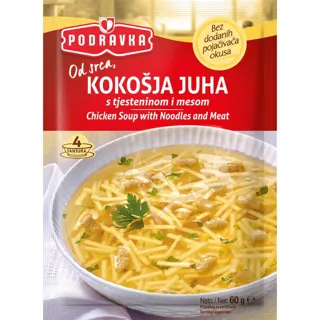 SUPA PODRAVKA KOKOŠIJA SA TESTENINOM I MESOM 60G