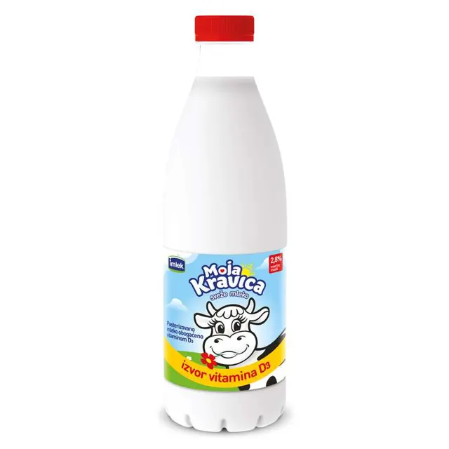 Mleko sv.2.8%,D3 vit.M.kravica 0.968lPET 0,968 l Moja kravica