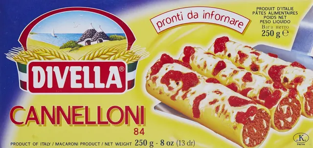 DIVELLA CANNELLONI 84 SEMOLA 250gr DIVELLA
