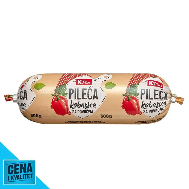 KOBASICA PILEĆA SA POVR 300G K PLUS K PLUS