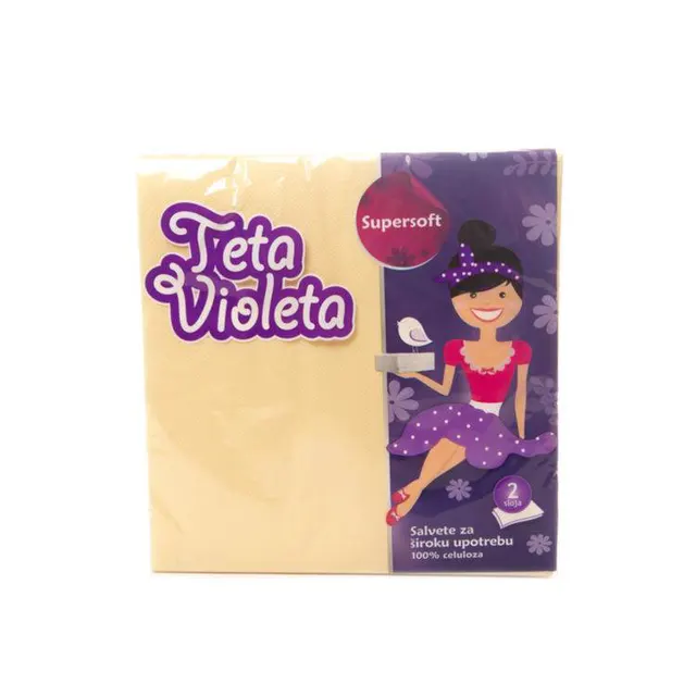SALVETE SUP SOFT 38X38 2SL BEŽ VIOL VIOLETA