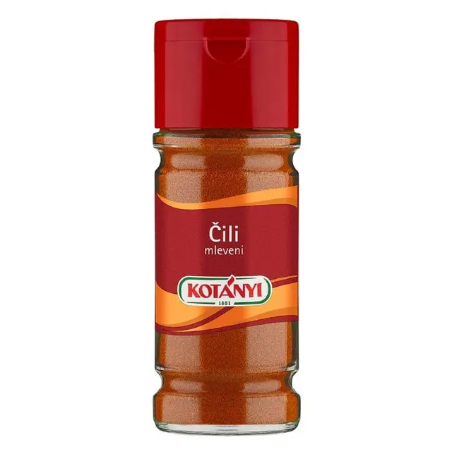 Cili u prahu staklo 38g/100ml Kotanyi