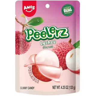 BOMBONE PEELERZ GUM LYCHEE 65G AMOS
