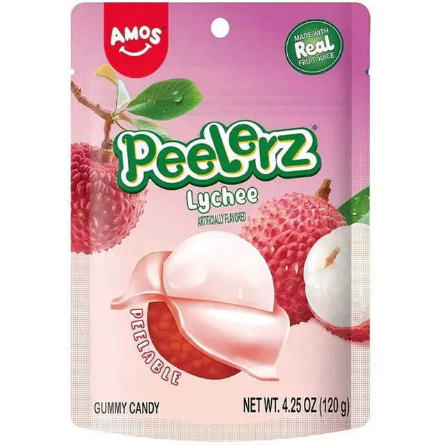 BOMBONE PEELERZ GUM LYCHEE 65G AMOS AMOS