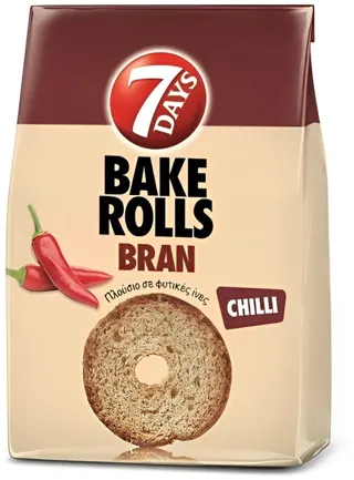 HLEB BAKE ROLLS BRAN CHILLI 7DAYS 150G