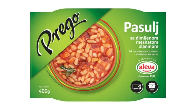 Pasulj/dim.mes.slanina Prego 400g Neoplanta