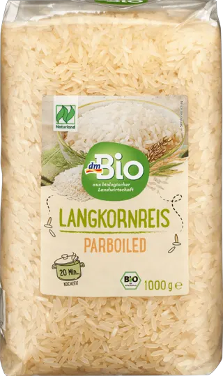 dmBio pirinač dugo zrno pretkuvani 1kg
