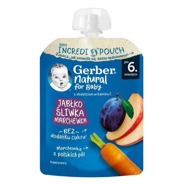 Pouch jabuka,sljiva,sarg.Gerber 80g Gerber