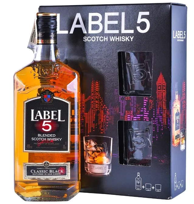 VISKI LABEL 5 + 2 ČAŠE 0.7L TIM 99