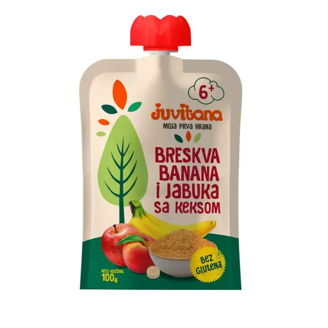 Bres.bana.jab.i keks.Juvitana 100g pouch Juvitana