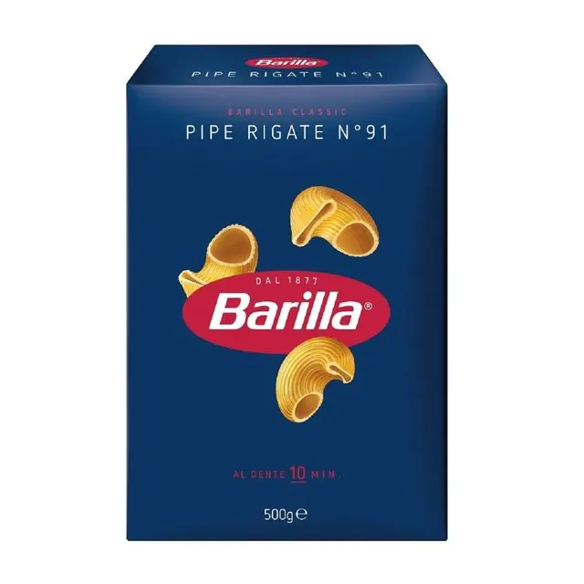 Testenina Pipe Rigate 91 Barilla 500g Barilla