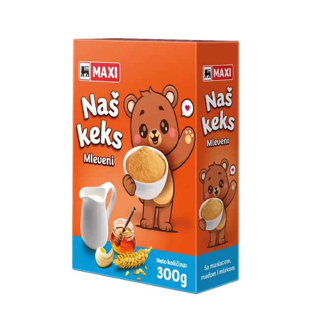 Nas Keks Maxi mleveni 300g Maxi