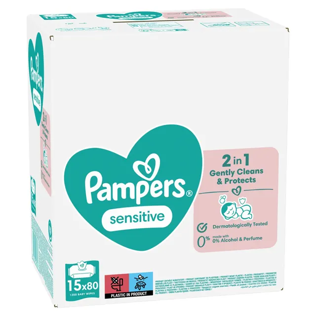 Vlazne maramice Pampers Sensitiv15x80kom Pampers