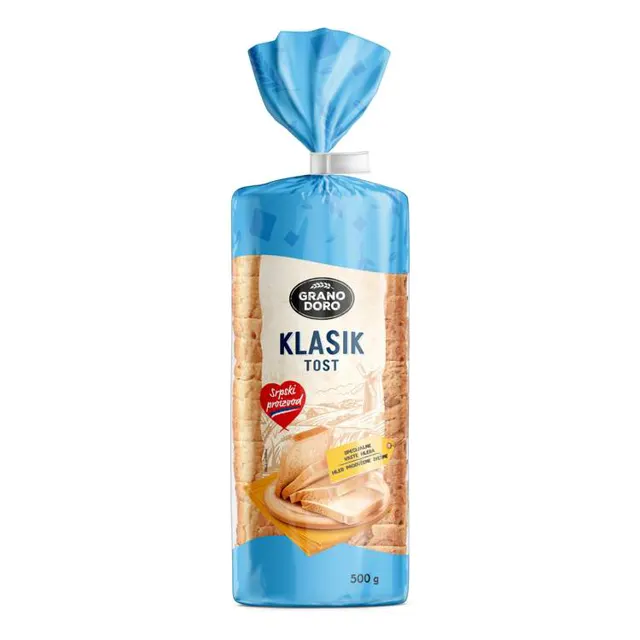 HLEB TOST BELI 500G GRANO DORO GRANO DORO