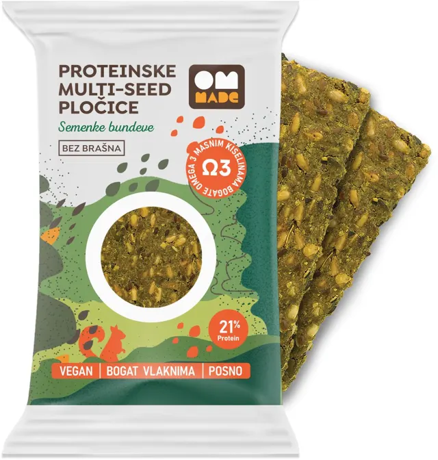 PLOČICE PROTEINSKE BEZ BRAŠNA BUNDEVA OM MADE 54G OM MADE