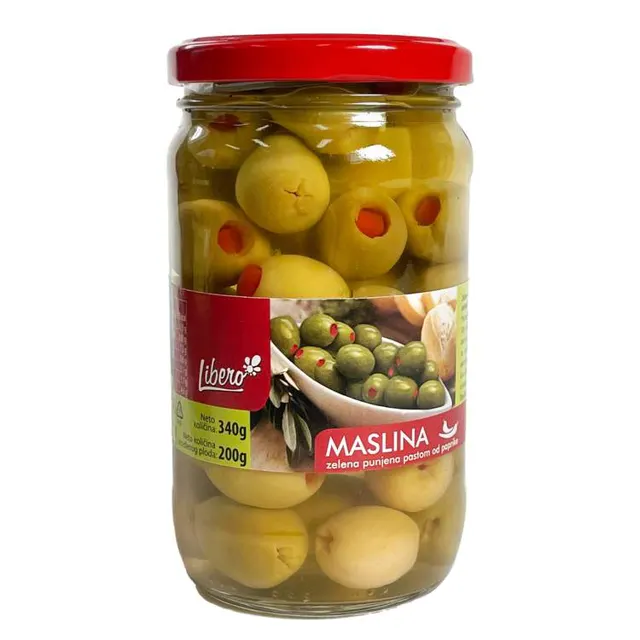 MASLINA ZELENA SA PAPRI. 370GR LIBERO