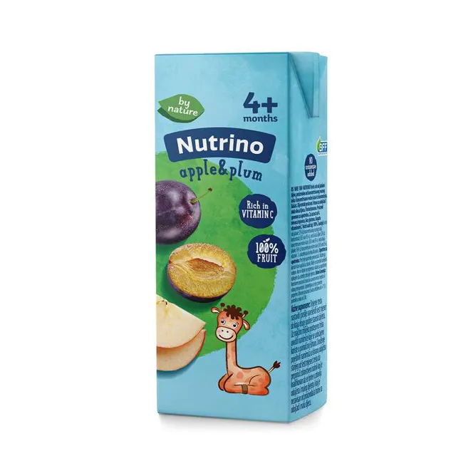 Nutrino sokić jabuka i šljiva 4m+ 200ml Nutrino