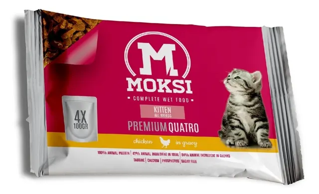 Preliv za mace/kitten pilet Moksi 4x100g Moksi