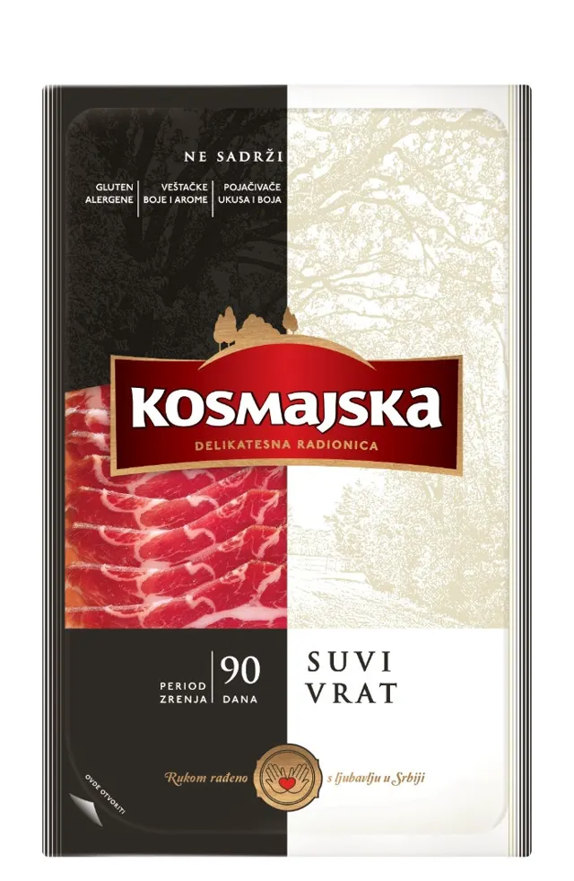 Suvi vrat narezan Kosmajska 100g Delikos
