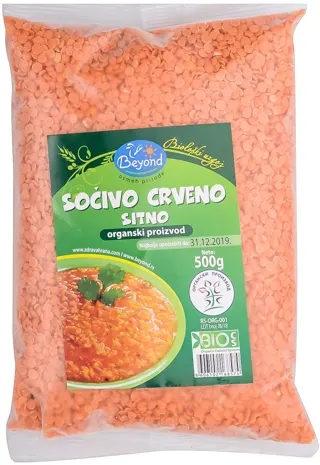 SOČIVO ORGANSKO CRVENO SITNO BEYOND 500G