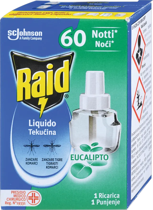 Raid EUCALYPTUS teč.za el.ap.60noći 36ml Raid